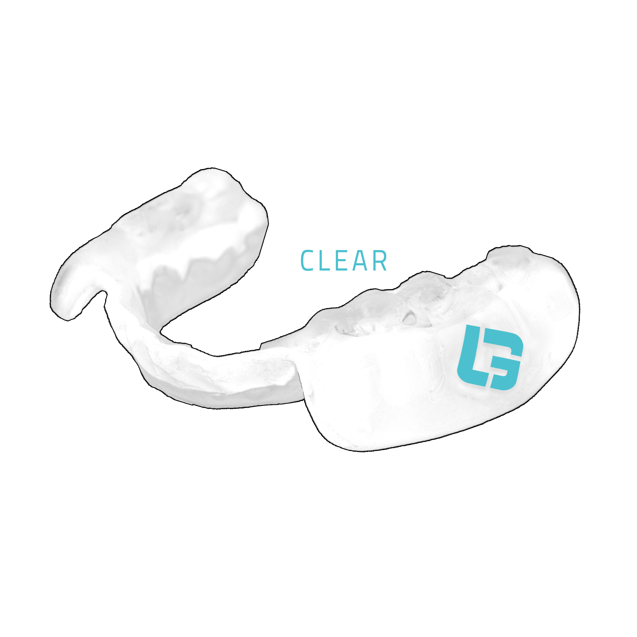 clear lower jaw bottom performance mouthguard by GuardLab ARC neuromuscular baseball weightlifting 